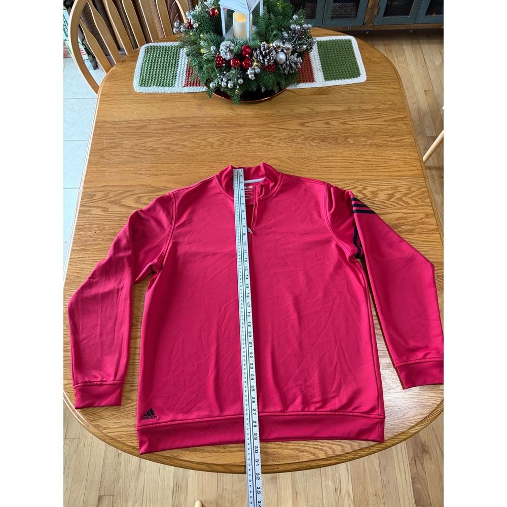 Adidas Golf Quarter Zip Pullover Long‎ Sleeve Pink Climalite Mens Large